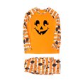 thumbnail image 3 of TIMIFIS Pyjamas d'Halloween pour la Famille pour Femmes/hommes Pyjamas des Fêtes d'Halloween Ensembles Assortis Tenue de Nuit 2 Pcs Combinaison Toile d'Araignée Fantômes Citrouille Squelette Haut et Pantalon Tenue Tenue d'Intérieur Hiver, 3 of 4
