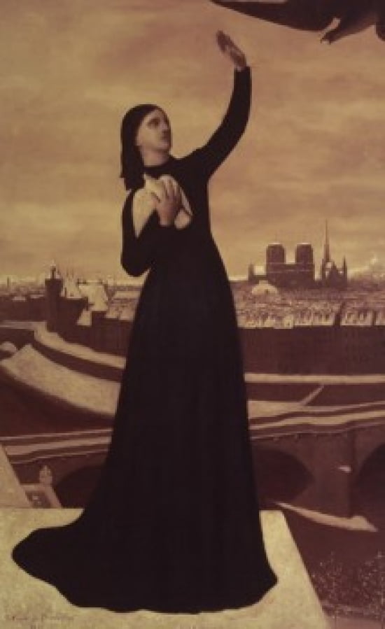 Le Rocher Blanc, 1871, Pierre Puvis de Chavennes (1824-1898) Affiche Imprimée (18 x 24)