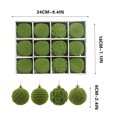 thumbnail image 1 of Lisbinx Flocking Christmas 6cm12pcs Boxed Christmas Tree Pendant Plastic Painted Velvet Holiday Decorations, 1 of 7