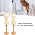 thumbnail image 3 of Mannequin pour Femme avec Support, Mannequin de Robe à Hauteur Réglable avec Base en Bois, Mannequin de Robe à Pince, Présentoir de Bijoux pour Couture et Couturières, 3 of 8