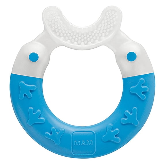 MAM Jouets pour Bébés, Jouets de Dentition, Anneau de Dentition Bite & Brush, Garçon, 3+ Mois