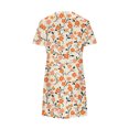 thumbnail image 4 of Ovzne Robes pour Femmes Robe Mode Femmes Robes d'Été Décontractées Col Rond Manches Courtes Robe Imprimée Robe d'Été Manches Courtes Imprimée Liquidation, 4 of 5