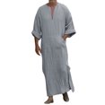 thumbnail image 1 of Ketyyh-chn99 Chemises de Golf Homme Mode Hommes Décontracté Mode Coton Col en V Manches Longues Robe Veste Haut Bleu Ciel,m, 1 of 5