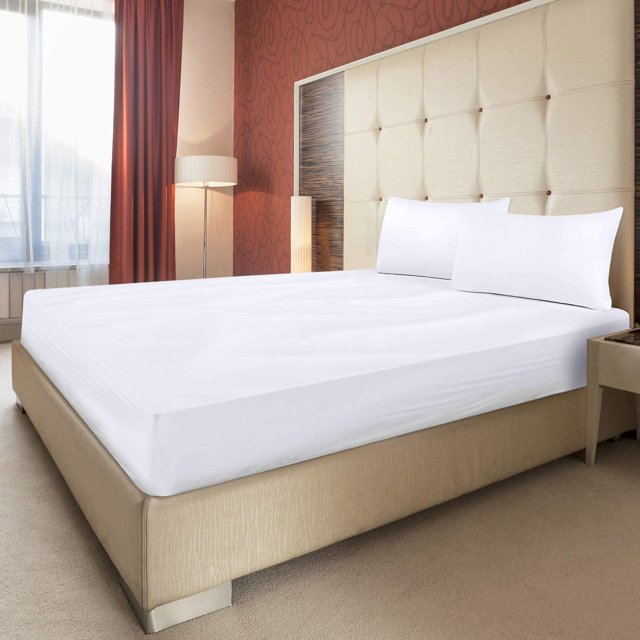 600 Thread Count 3 Piece (1- Fitted Sheet + 2- Pillow cover) Quality 10 Inch Deep Pocket 100% Egyptian Cotton Solid Pattern