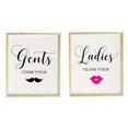 thumbnail image 1 of Gent's & Ladie's Restroom Wedding Party Sign Signage Party Print - Frame Not Included, 1 of 1