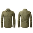 thumbnail image 1 of Dress Shirts for Men with Pocket Long Sleeve Big & Tall Tshirts Shirt Button-Down Collared Wrinkle-Free Solid Color Business Work Tops, 1 of 5