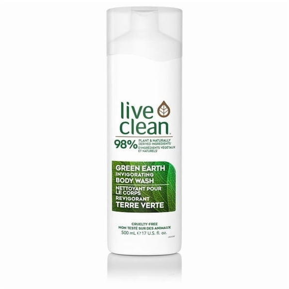 Live Clean Gel Douche Vivifiant à la Terre Verte, 500 ml