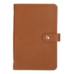 Uxcell 100 Enveloppe défi Binder, doux PU Défis d'épargne en cuir Livre avec enveloppes Binder d'économie d'argent avec insert horizontal pour budgeter les dépenses d'économiser, Brown