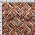 thumbnail image 4 of oneOone Rayon Orange Fabric Stripes Craft Projects Decor Fabric Printed By The Yard 56 Inch Wide, 4 of 4