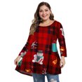 thumbnail image 3 of Charmo Womens Plus Size Top 3/4 Sleeve Flowy Tunic Dress Shirts Loose Fitting, 3 of 8