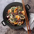 thumbnail image 3 of Pre-Seasoned Cast Iron Wok with Glass Lid (12"), 3 of 9