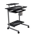 thumbnail image 3 of Techni Mobili Compact Computer Cart With Storage, Graphite, 3 of 4