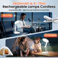thumbnail image 4 of One Fire Cordless Desk Lamp,Dimmable Small Battery Powered Lights,3600mAh Rechargeable Wireless Table Lamp,Mini Lamp&Portable Light for Bed,Book Reading,Home for Small Spaces,Nail Light,Craft,Office, 4 of 10