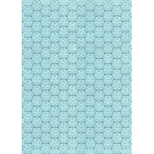 Ahgly Company Tapis Rectangulaire Électrique Bleu Lavable en Machine, 2 Pieds x 3 Pieds