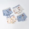thumbnail image 3 of WEIYLL Boys Multi-pack Boxers Combed Breathable Pure Solid Color Cartoon Flat Angle 4Pcs Light Blue Baby Bottoms Underwear Size 150, 3 of 6
