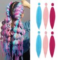 thumbnail image 2 of Jumbo Braid Hair 26inch Synthetic Fiber Hair Extensions Crochet Braiding Gradient Color Braids Hair Styling Tools, 2 of 7