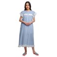 thumbnail image 2 of Moomaya Chemise de Nuit Imprimée pour Femme Mi-Mollet en Coton à Manches Courtes, 2 of 6