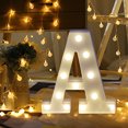 thumbnail image 1 of Wood Board Alphabet Led Letter Lights Light Up White Plastic Letters Standing Hanging A, 1 of 3