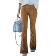 thumbnail image 1 of MAWCLOS Ladies Loose Fit Elastic Waisted Palazzo Pant Loungewear With Pockets Flare Pants Camel M, 1 of 3