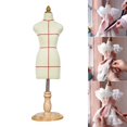 thumbnail image 4 of Mannequin Entièrement avec Base Ronde en Bois Support de Couturière E, 4 of 7