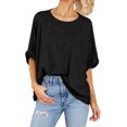 thumbnail image 2 of ORUYROP T-Shirt Surdimensionné pour Femmes Été Décontracté à Manches Courtes Tee Ample Hauts, 2 of 5