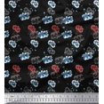 thumbnail image 1 of Soimoi White polyester Crepe Fabric Flying Woodpecker Bird Printed Craft Fabric by the Yard 52 Inch Wide, 1 of 3