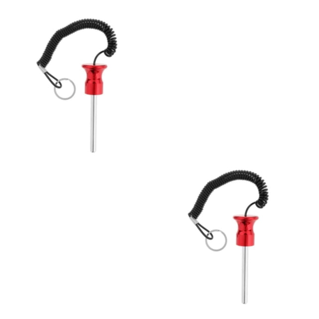 Dalazy Magnetic Weight Stack Pin with Pull Rope Replacement Parts Red 8x80mm 2Set