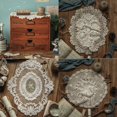 thumbnail image 4 of Luckyn Cotton Crochet Lace Tablecloth Floral Table Runner Cover Dustproof Table Doilies 1 Pcs, 4 of 5