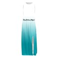 thumbnail image 5 of B91xZ Robe d'Invité de Mariage Sans Manches à Blocs de Couleur Col Rond Ample Plissée, Bleu Clair m, 5 of 5