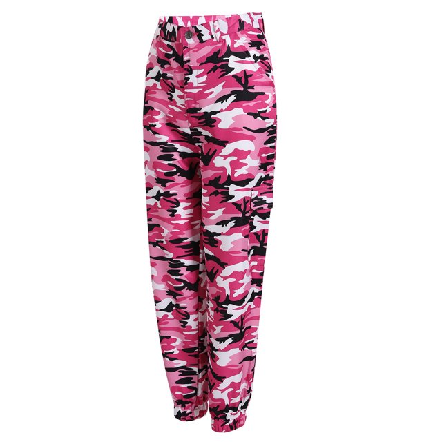EQWLJWE Pantalon pour Femmes Mode Femmes Décontracté Poche Chevilles Resserrées Fermeture Éclair Pantalon Imprimé