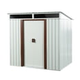 thumbnail image 3 of DAJU Remise de Rangement Extérieure en Métal 6ftx5ft Blanche, 3 of 10