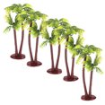 thumbnail image 2 of Shisuyan 5Pcs Plastic Coconut Palm Tree Miniature Plant Pots Bonsai Craft Micro Landscape DIY Decor, 2 of 8