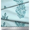 thumbnail image 3 of Soimoi Velvet Fabric Leaves & Floral Block Print Fabric by Yard 58 Inch Wide, 3 of 3