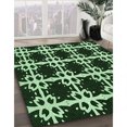 thumbnail image 3 of Ahgly Tapis d'Intérieur Lavable en Machine Carré Noir Nuit Transitionnel, 7 Pieds Carré, 3 of 7