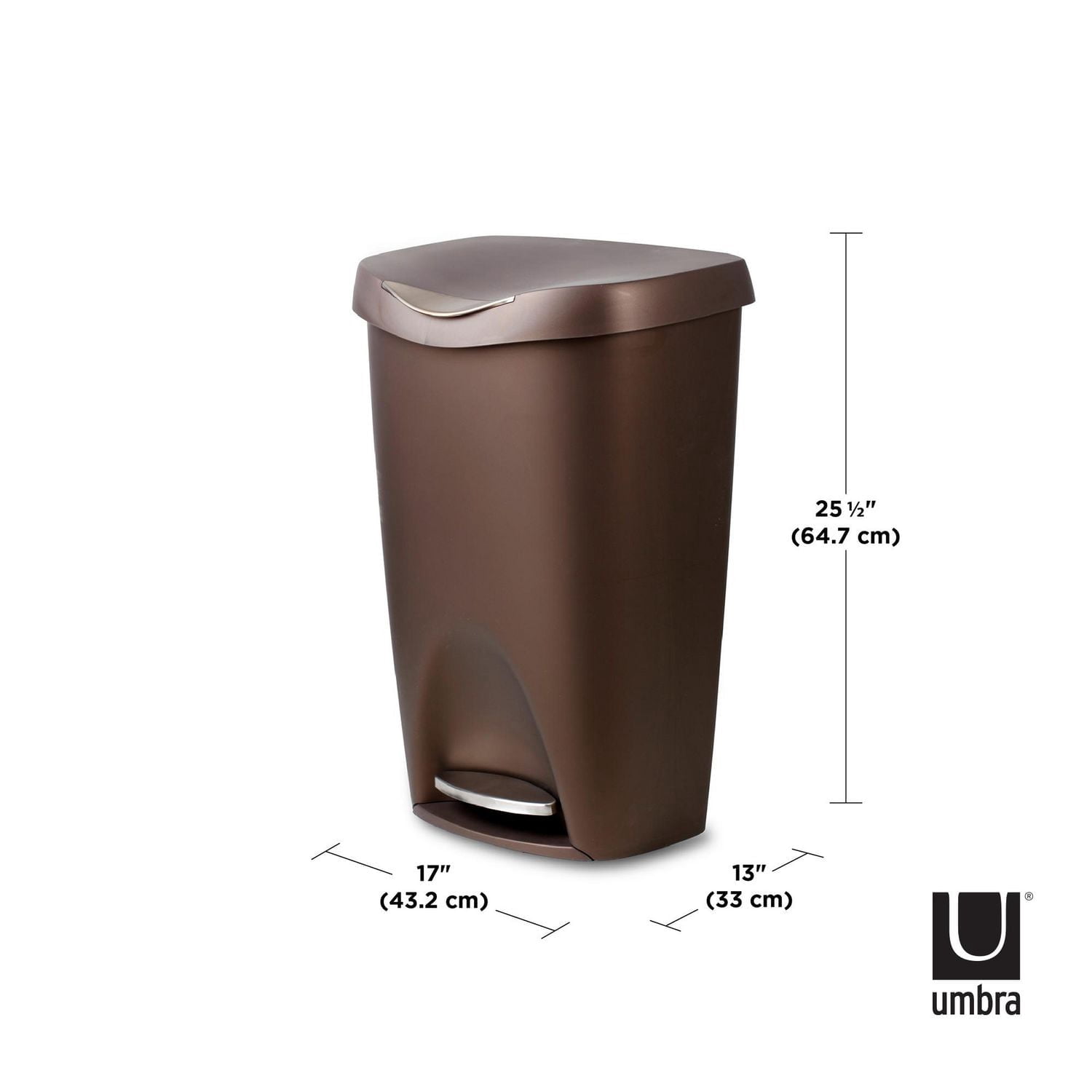 Umbra Brim 13 Gallon (50L) Trash Can with Lid
