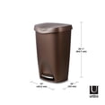 thumbnail image 3 of Umbra Brim 13 Gallon (50L) Trash Can with Lid, 3 of 9