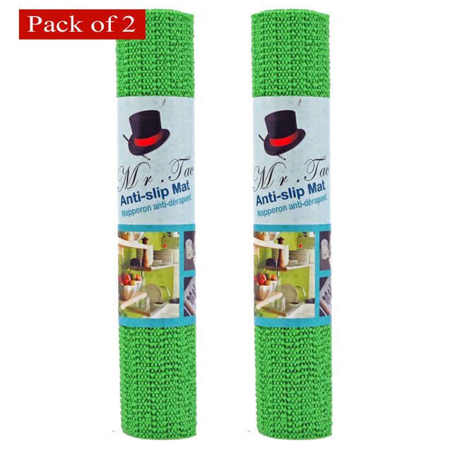 Mr Tac Doublure Antidérapante Verte 30x150 cm (Lot de 2)