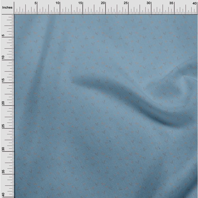 oneOone Cotton Poplin Fabric Carrot & Rabbit Face Animal Print Sewing Fabric BTY 42 Inch Wide