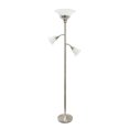 thumbnail image 1 of Elegant Designs 3 Light Floor Lamp with Scalloped Glass Shades, 1 of 8