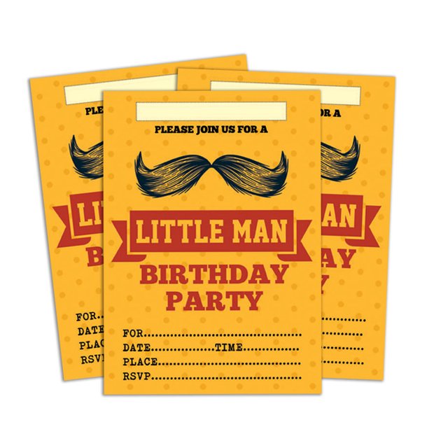 Darling Souvenir Orange Birthday Invitation Card 28 Pcs Fill or Write In Blank Invites Printable Party Supplies 5 x 7 Inches