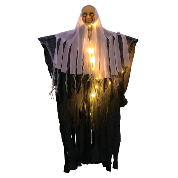 LED Light Pendant Halloween Skeleton Decorations for Outdoor Yard and Garden Large Hanging Halloween Stakes for Parties and Celebrations