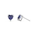 thumbnail image 2 of Heart Birthstone Stud Earrings, 2 of 4