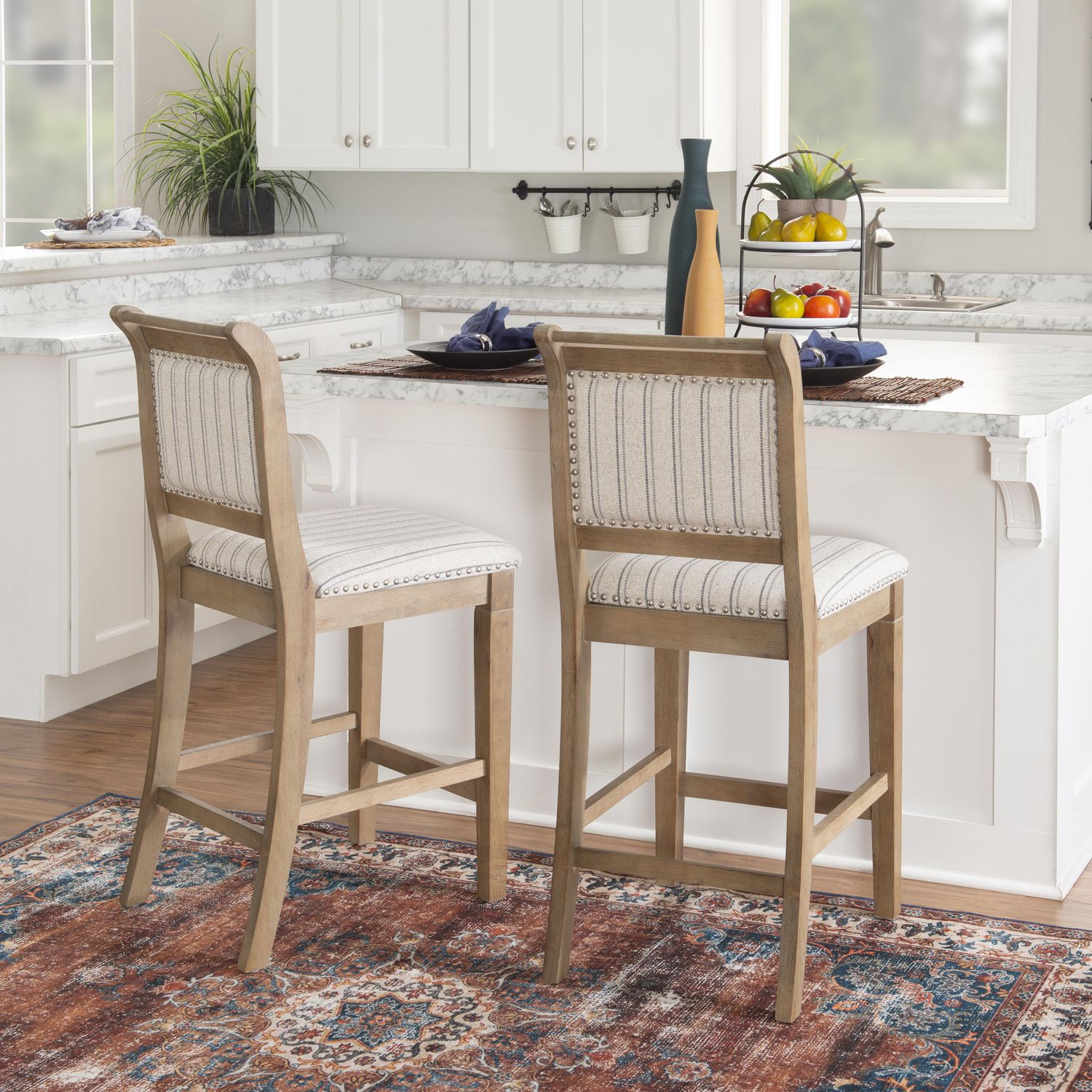 Tabouret de comptoir gris Perle