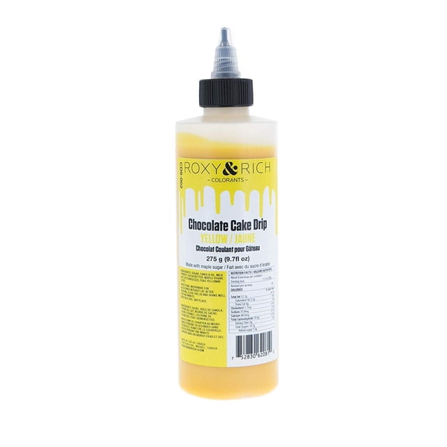 Roxy and Rich Chocolate Cake Drip 9.7 Fluid Ounces Yellow