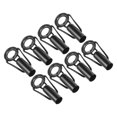 thumbnail image 1 of Unique Bargains Kit de Réparation d'Embout de Canne à Pêche en Acier Inoxydable 6,0 mm, Guide d'Anneau de Perche, Remplacement, Noir, Lot de 8, 1 of 5
