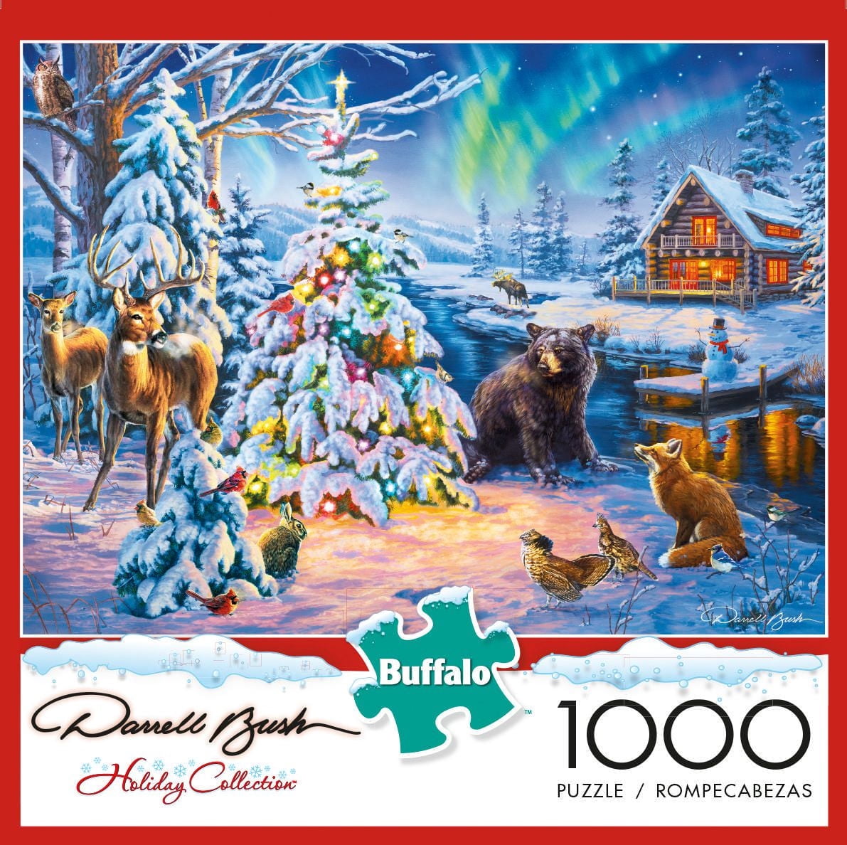 Buffalo Games Darrell Bush Woodland Christmas 1000 Piece Jigsaw Puzzle