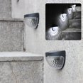 thumbnail image 3 of Outdoor Solar Lights,Outdoor Lighting Products Solar Fence Lights, Solar Powered Outdoor Fence Lighting for Fence Step Stair Post Wall（Black Shell） Solar Outdoor Lights, 3 of 5
