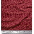 thumbnail image 1 of Soimoi Red Heavy Satin Fabric Brush Stroke Abstract Decor Fabric Printed Yard 54 Inch Wide, 1 of 3