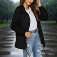 thumbnail image 2 of Sentmoon Waterproof Rain Jacket Women Rain Coats for Women Solid Color Long Sleeve Zippered Adult Ponchos with Hood with Pockets for Hiking & Camping M, 2 of 8