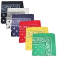 thumbnail image 1 of Mechaly Paisley Polyester Unisex Bandanas - 12 Pack - Dozen Wholesale (Mixed, 1 of 2
